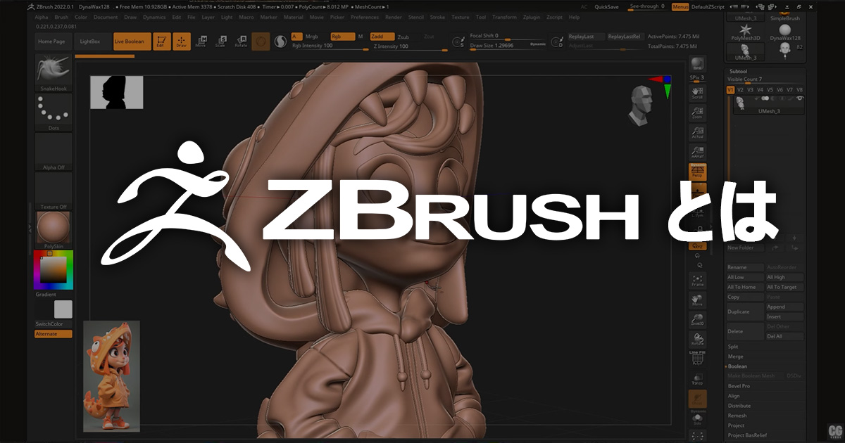 「ZBrushとは」のサムネイル